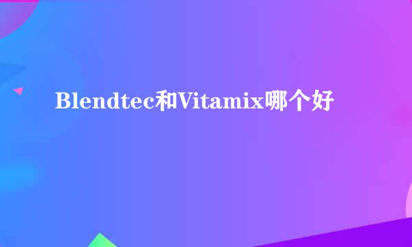Blendtec和Vitamix哪个好