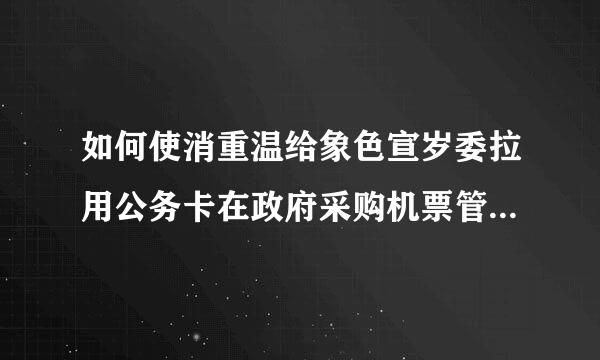 如何使消重温给象色宣岁委拉用公务卡在政府采购机票管理网站注册