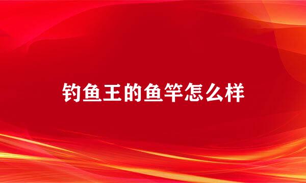 钓鱼王的鱼竿怎么样