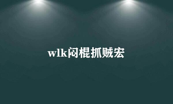 wlk闷棍抓贼宏