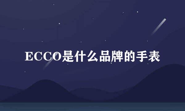 ECCO是什么品牌的手表