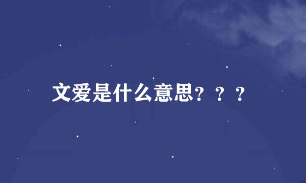 文爱是什么意思？？？