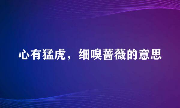 心有猛虎，细嗅蔷薇的意思