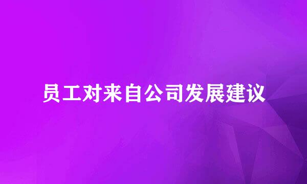 员工对来自公司发展建议