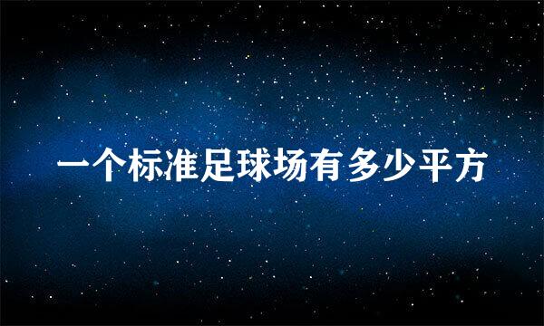 一个标准足球场有多少平方