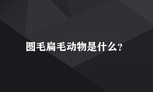 圆毛扁毛动物是什么？