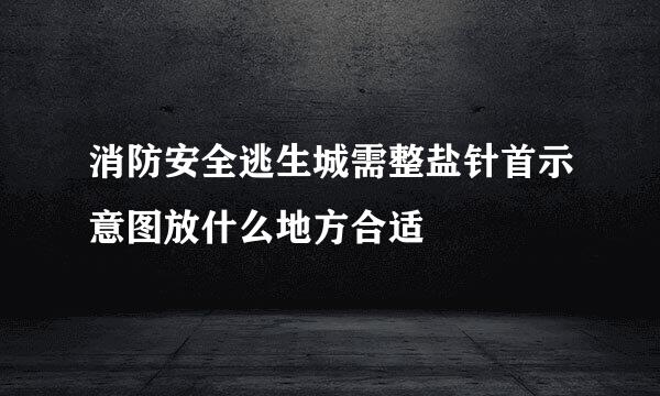 消防安全逃生城需整盐针首示意图放什么地方合适