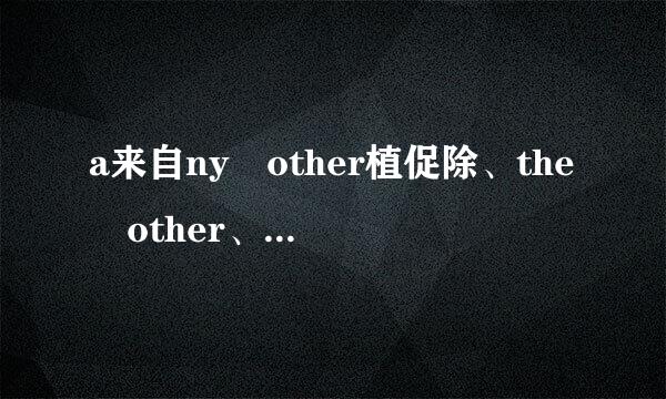 a来自ny other植促除、the other、any others、an360问答y的用法