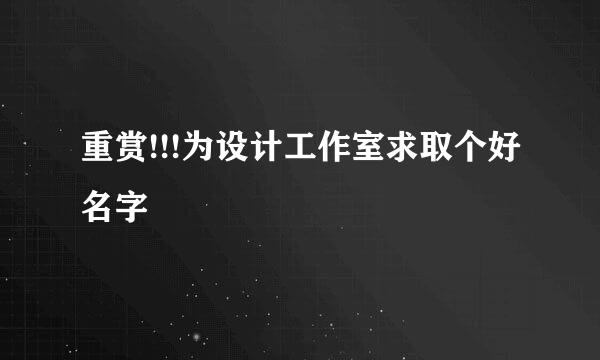 重赏!!!为设计工作室求取个好名字