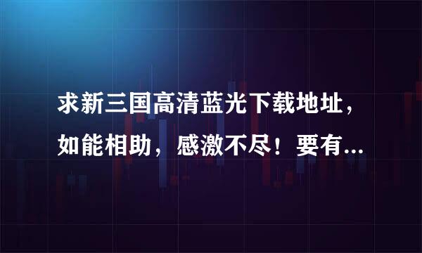 求新三国高清蓝光下载地址，如能相助，感激不尽！要有效的地址！！