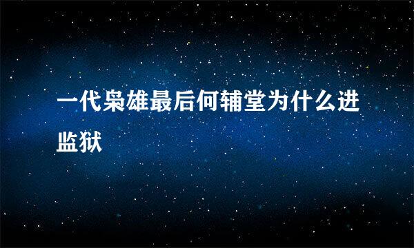 一代枭雄最后何辅堂为什么进监狱