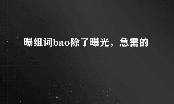 曝组词bao除了曝光，急需的