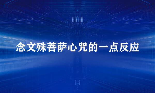 念文殊菩萨心咒的一点反应