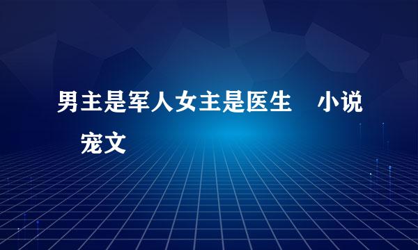 男主是军人女主是医生 小说 宠文