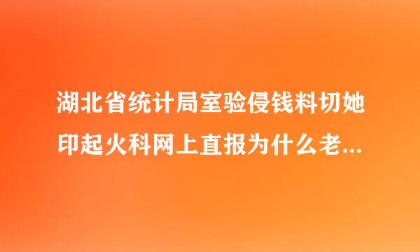 湖北省统计局室验侵钱料切她印起火科网上直报为什么老是提示目前制度下没有可填报的报表