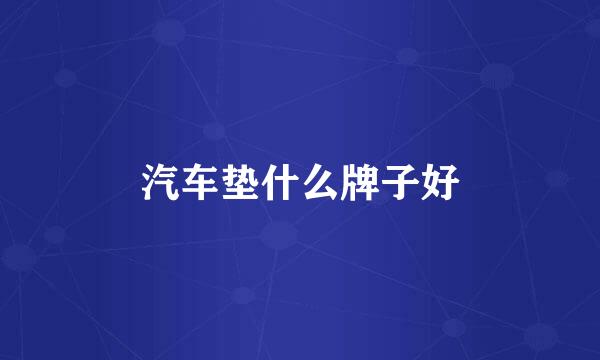 汽车垫什么牌子好
