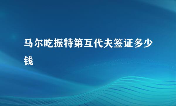 马尔吃振特第互代夫签证多少钱
