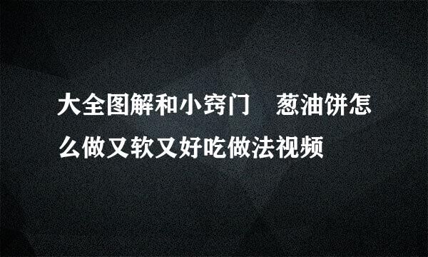 大全图解和小窍门 葱油饼怎么做又软又好吃做法视频