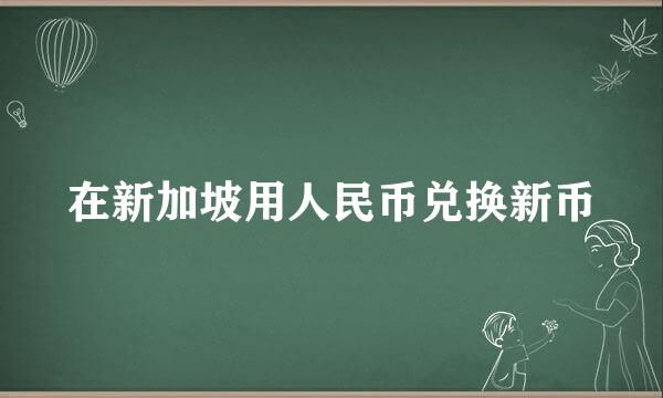 在新加坡用人民币兑换新币