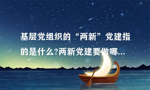 基层党组织的“两新”党建指的是什么?两新党建要做哪些工作?(迎检的资料要做哪些)