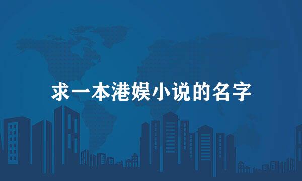 求一本港娱小说的名字