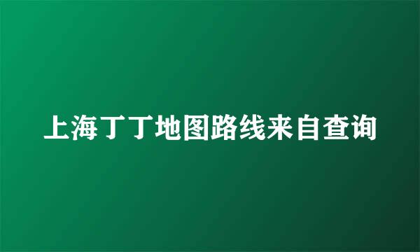 上海丁丁地图路线来自查询