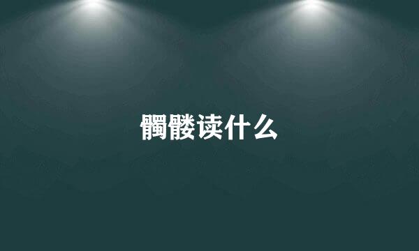 髑髅读什么