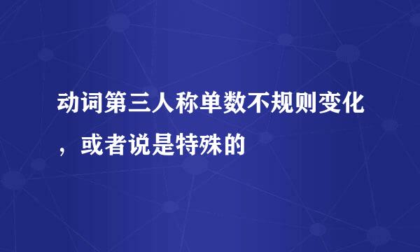 动词第三人称单数不规则变化，或者说是特殊的