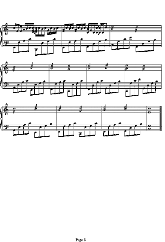 求卡农钢琴曲绍谱子完整版，可打印的