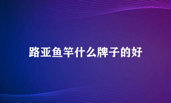路亚鱼竿什么牌子的好
