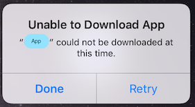 苹果unable to download app什么意思