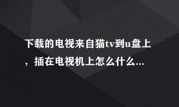 下载的电视来自猫tv到u盘上，插在电视机上怎么什么都没有360问答啊，提示无支持文件