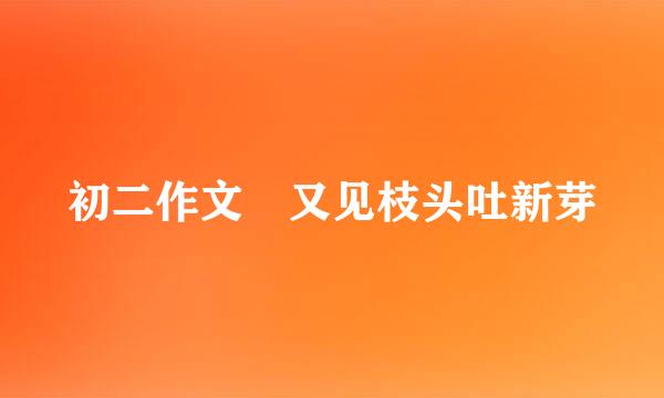 初二作文 又见枝头吐新芽