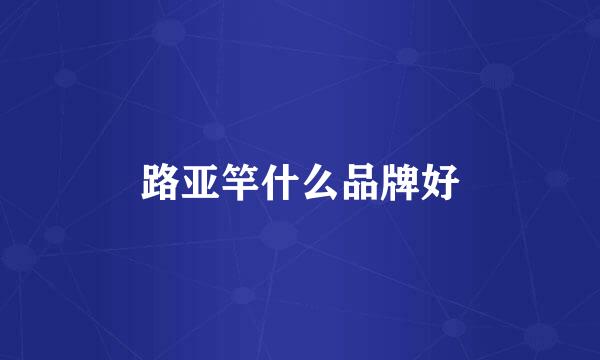 路亚竿什么品牌好