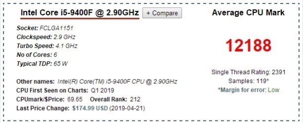 i5 9400f和i7 8700差距有多大，本来想配i7的结果预算不够了，