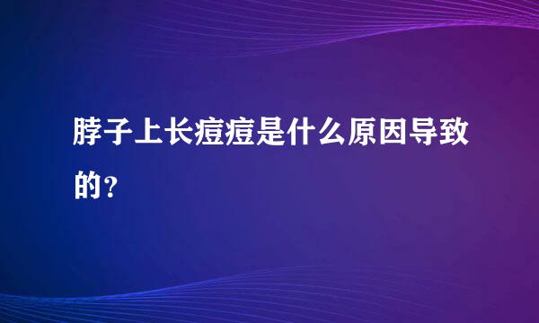 脖子上长痘痘是什么原因导致的？