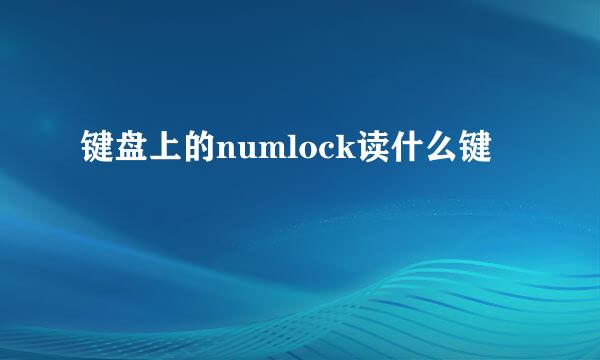 键盘上的numlock读什么键