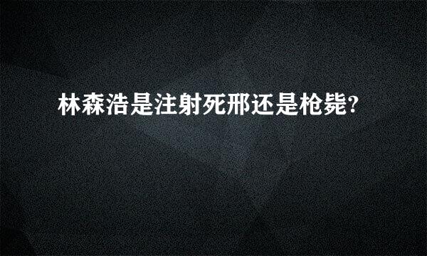 林森浩是注射死邢还是枪毙?