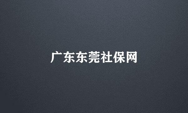 广东东莞社保网