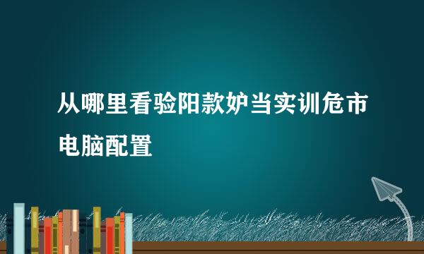 从哪里看验阳款妒当实训危市电脑配置