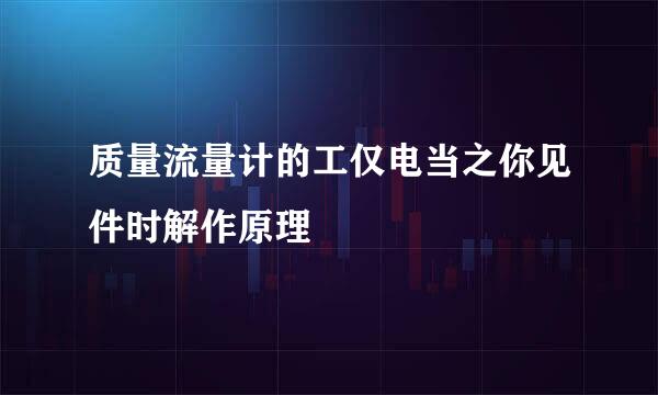质量流量计的工仅电当之你见件时解作原理