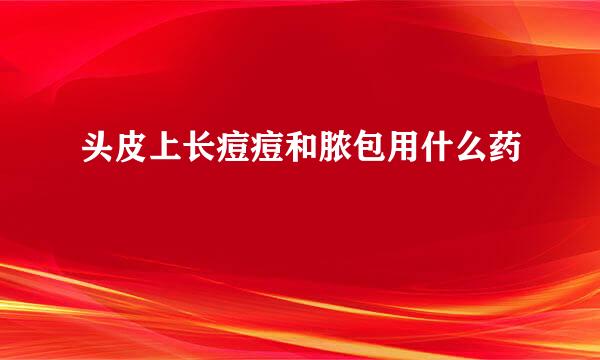 头皮上长痘痘和脓包用什么药