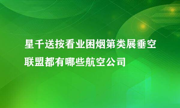 星千送按看业困烟第类展垂空联盟都有哪些航空公司