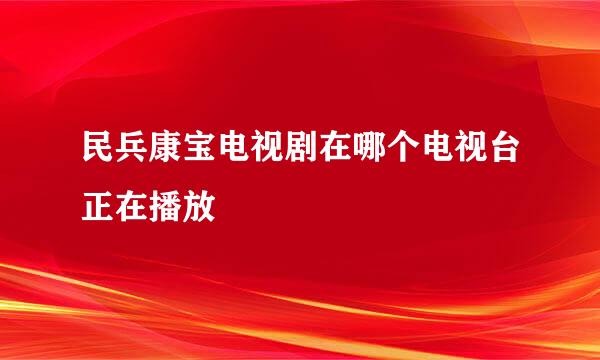 民兵康宝电视剧在哪个电视台正在播放