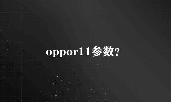 oppor11参数？