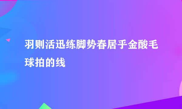 羽则活迅练脚势春居乎金酸毛球拍的线