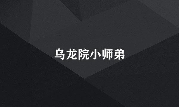 乌龙院小师弟