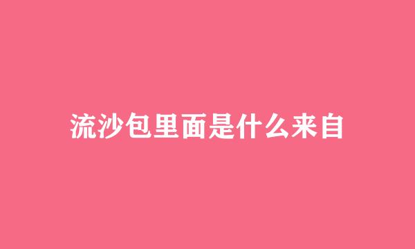 流沙包里面是什么来自