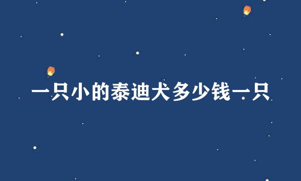 一只小的泰迪犬多少钱一只