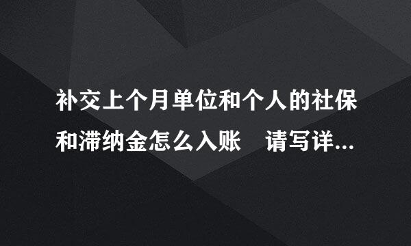 补交上个月单位和个人的社保和滞纳金怎么入账 请写详细的分录 谢谢
